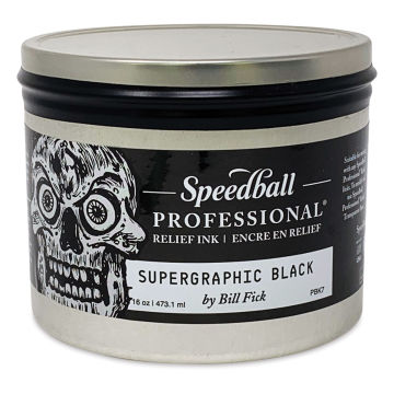 Speedball Professional Relief Ink - Supergraphic Black, 16 oz