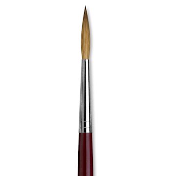 Open in modal - Da Vinci Kolinsky Red Sable Brush - Medium Pointed Liner, Long Handle, Size 12 close up