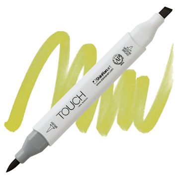 Open in modal - ShinHan Touch Twin Brush Marker - Olive Pale marker marker and swatch