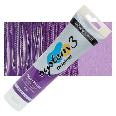 Daler-Rowney System 3 Acrylics - Velvet Purple, 150 ml tube