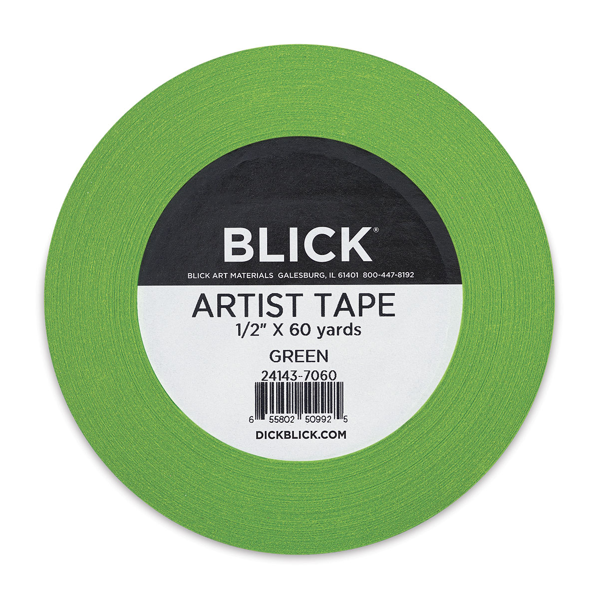 1 X 60 YARDS FLOURESCENT GREEN PAPER ARTIST TAPE (36/CS)