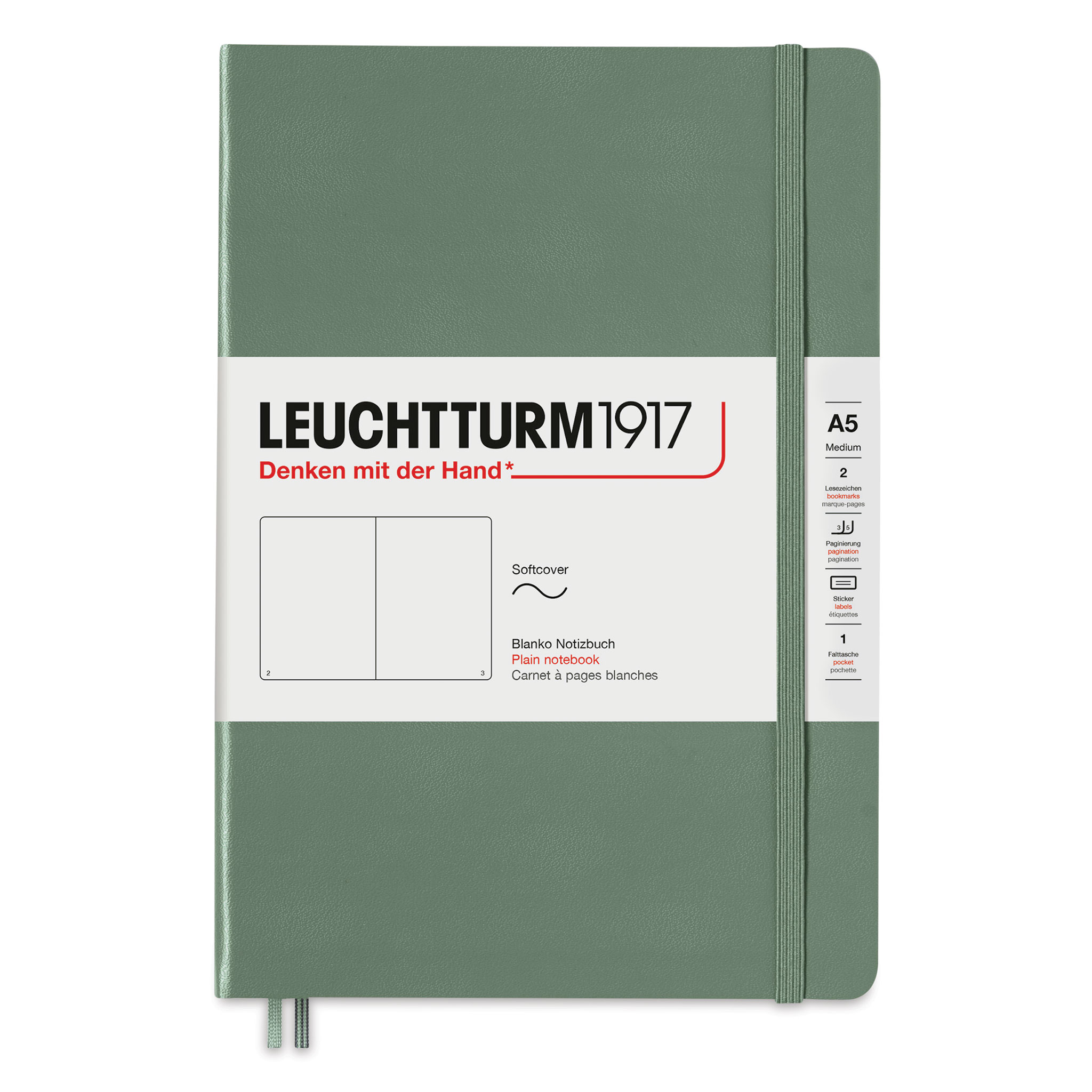 LEUCHTTURM1917 Notebook Plain Softcover A5 Black