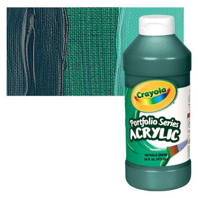 Crayola Portfolio Series Acrylics - Phthalo Green, 16 oz bottle