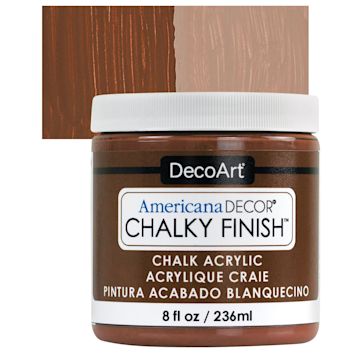 Open in modal - DecoArt Americana Decor Chalky Finish Paint - Rustic, 8 oz jar and swatch