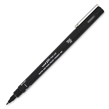 Open in modal - Uni Pin Fine Liner Pen - Single Pen shown uncapped at angle
