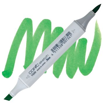 Open in modal - Copic Sketch Marker - Lettuce Green YG09 marker and swatch