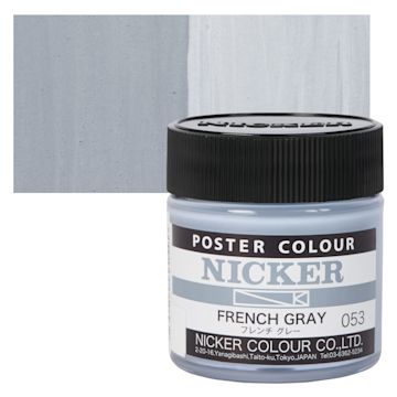 Open in modal - Nicker Poster Colour Paint - French Gray, 40 ml jar and swatch