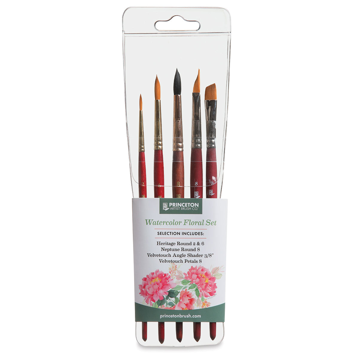 Princeton Real Value Series Red Short Handled Brush Sets