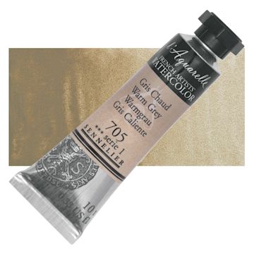 Open in modal - Sennelier French Artists' Watercolor - Warm Grey, 10 ml Tube and swatch