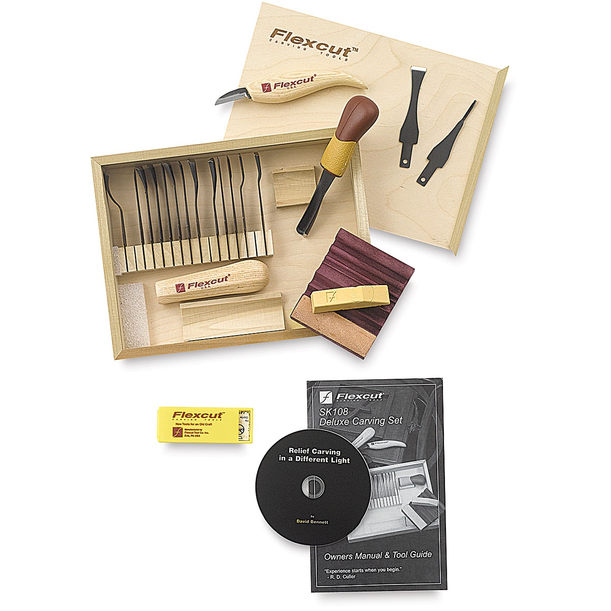 Flexcut Deluxe Palm and Knife Set