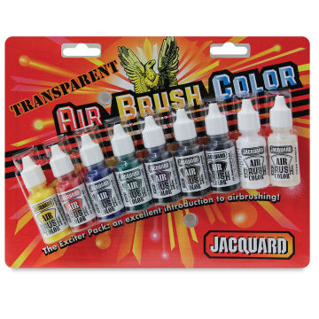 Jacquard Airbrush Paint Sets - Front of package of Transparent Exciter Set