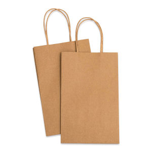 American Crafts Fancy That Kraft Bags - Natural, Small, Package of 6, 8-1/4"H x 5-1/4"W x 3-1/4"D (Two bags)