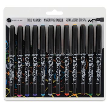 Open in modal - Manuscript CalliCreative Italic Marker - Broad Point, Set of 12, front of the packaging