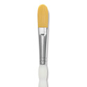 Royal & Langnickel Soft Grip Golden Taklon Brush - Oval Wash, Short Handle, Size 1/2