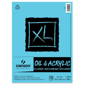 Canson XL Oil and Acrylic Pad - 9" x 12", 24 Sheets
