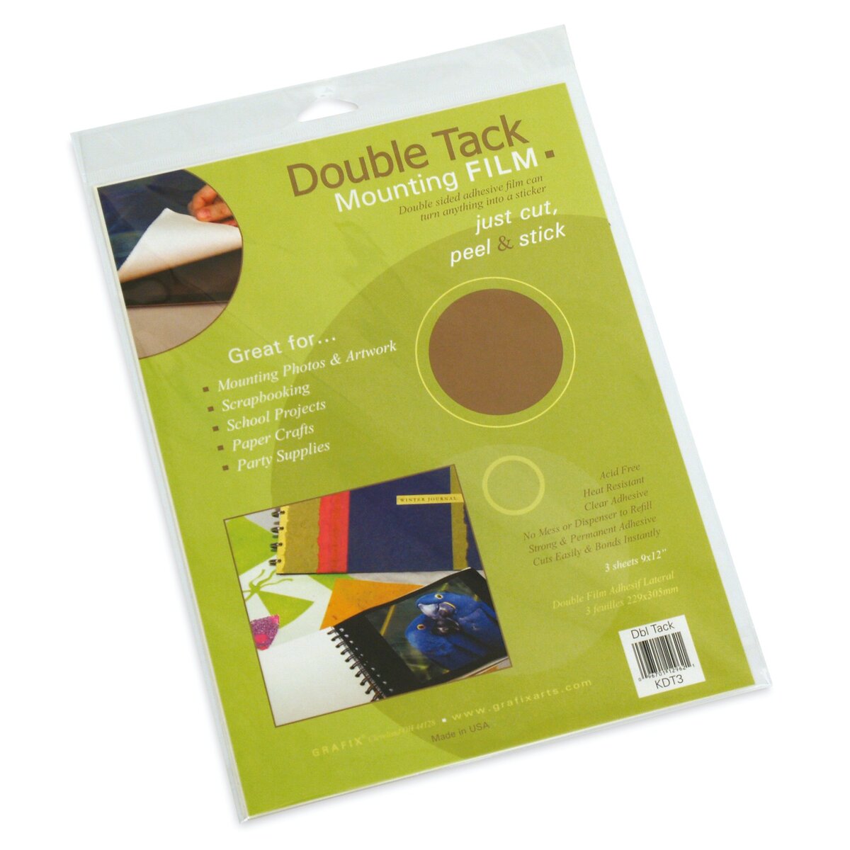 Grafix Double Tack Mounting Film - 9" X 12", Sheets, Pkg Of 3 | BLICK ...