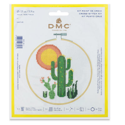 DMC Stitch Kit - Front view of Cactus design package