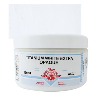 Open in modal - Old Holland New Masters Classic Acrylic Paint - Titanium White Extra Opaque, 250 ml jar