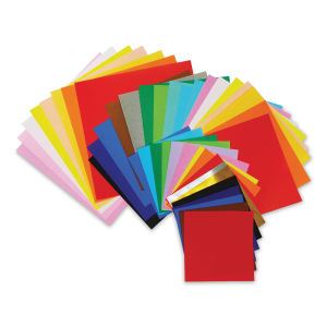 Yasutomo Origami Colored Paper Assortment - Assorted Sizes, Large, Pkg of 55 Sheets