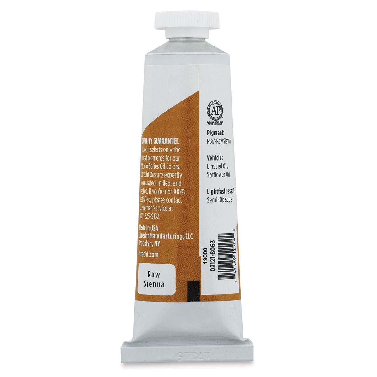 Utrecht Studio Series Oil Paint - Raw Sienna, 37 ml, Tube