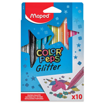 Maped Color'Peps Premium Glitter Markers - Set of 10, front of package