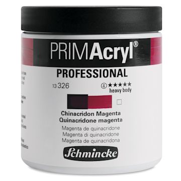 Open in modal - Schmincke Primacryl Professional Acrylic Paint - Quinacridone Magenta, 237 ml Jar