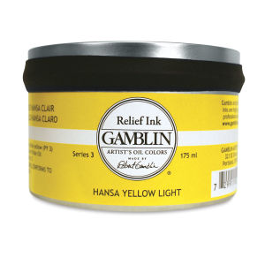 Gamblin Artist's Colors Relief Ink - Hansa Yellow Light, 175 ml