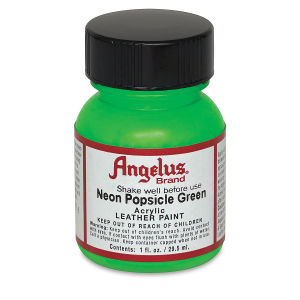 Angelus Leather Paint - 1 oz, Neon Popsicle Green