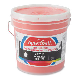 Speedball Permanent Acrylic Screen Printing Ink - Fire Red, Gallon
