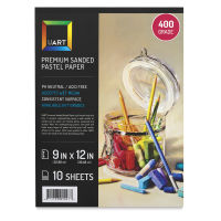 MAIMOUFIN 10Sheets Sanded Pastel Paper for Artists,15.4X10.7Black Pastel  Paper for Dry,Wet Painting Sanded Art Paper for Pastels Pencils & Charcoal