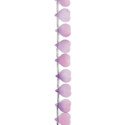 John Bead Crystal Lane DIY Glass Garden Bead Single Strand - Heart Petals, Purple and Pink