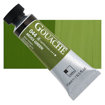 Open in modal - ShinHan Professional Designers Gouache - Moss Green, 15 ml tube and swatch