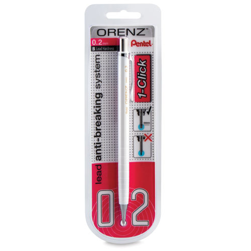 Pentel Orenz 1-Click Mechanical Pencil - White, 0.2mm