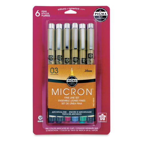 16 Piece Set Black Pigma Micron Collection Pens