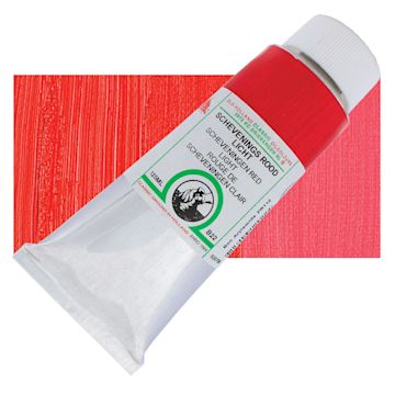 Open in modal - Old Holland Classic Oil Color - Scheveningen Red Light, 125 ml tube and swatch