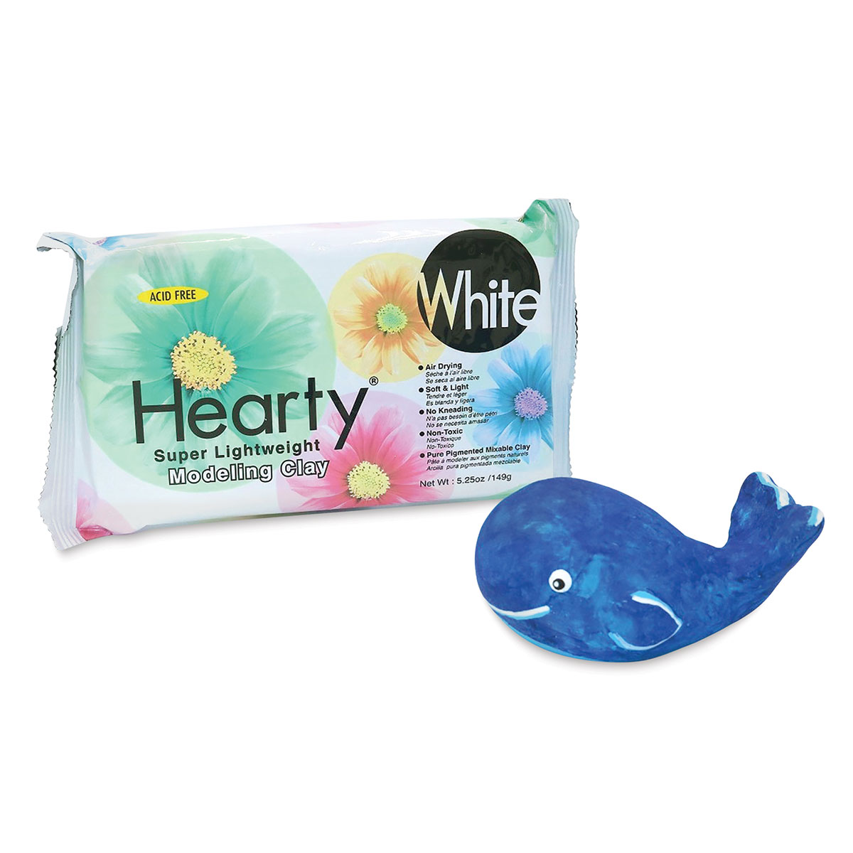 Hearty Soft Air Dry Clay. Flexible, Lightweight and Strong. 100g 