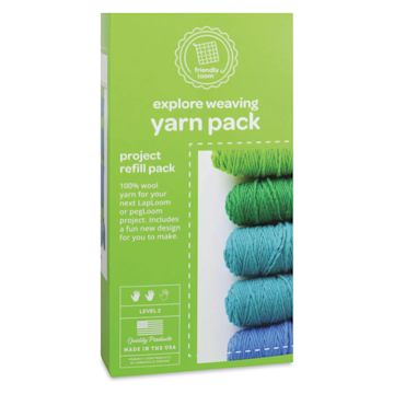 Open in modal - Friendly Loom Yarn Pack - Ocean, Pkg of 5 Colors - front of packaging