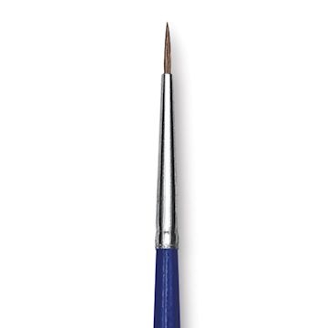 Open in modal - Blick Scholastic Camel Hair Brush - Round, Short Handle, Size 2/0 close up