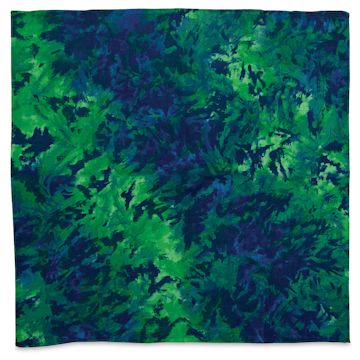 Open in modal - Carolina Tie Dye Bandana - Blue and Green bandana unfolded

