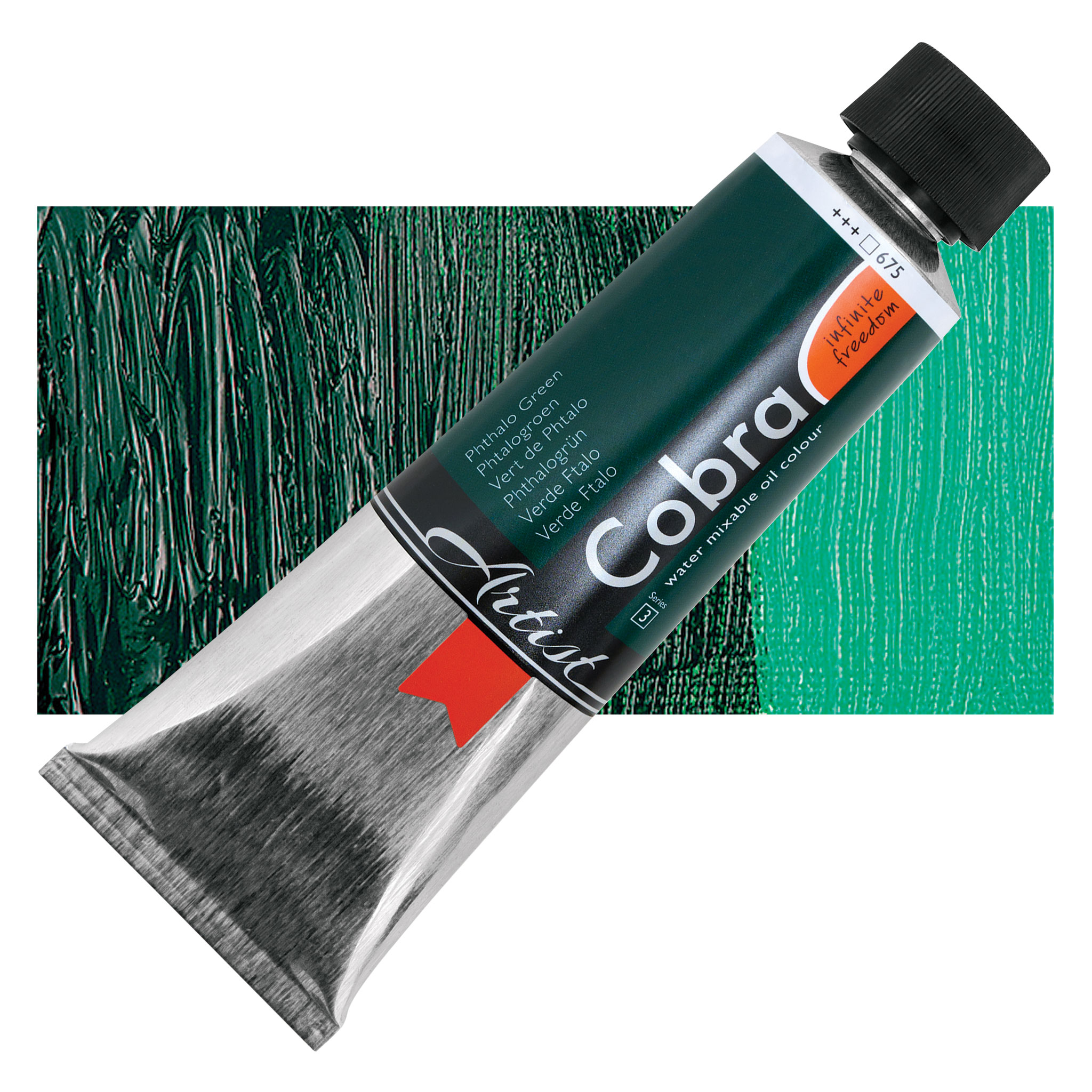 Royal Talens Cobra Water Mixable Oil Color - Phthalo Green, 150 ml tube