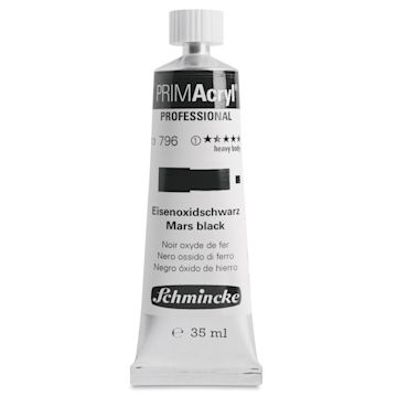 Open in modal - Schmincke Primacryl Professional Acrylic Paint - Mars Black, 35 ml Tube