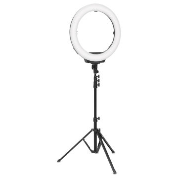 Artograph Ring Light with Floor Stand - 18" Diameter, front view. 