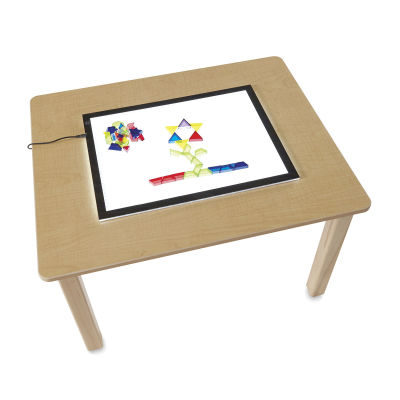 Jonti-Craft Illumination Light Tablet - Top view of table with lighted tile design
