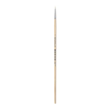 Open in modal - Utrecht Rhenish Pure Hog Bristle Brush - Round, Size 0, Long Handle