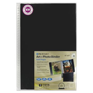 Open in modal - Itoya Superclear Refill Pages - 11" x 17", Pkg of 10, front of packaging