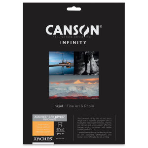 Canson Infinity Arches BFK Rives Inkjet Fine Art and Photo Paper - 8-1/2" x 11", Pure White, 310 gsm, Package of 10