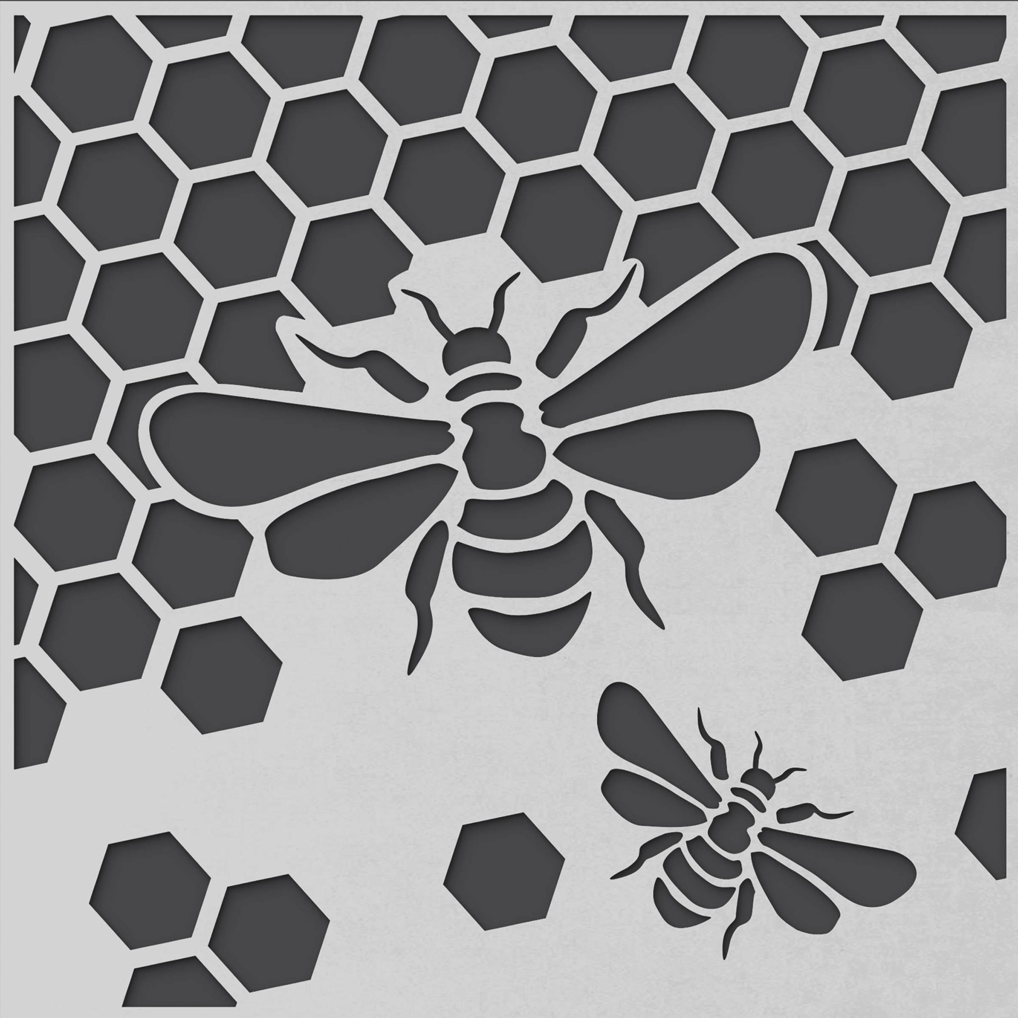 Pa Ess Stencil 6x6 Bee and Honeycomb