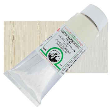 Open in modal - Old Holland Classic Oil Color - Old Holland Yellow Light, 125 ml tube and swatch