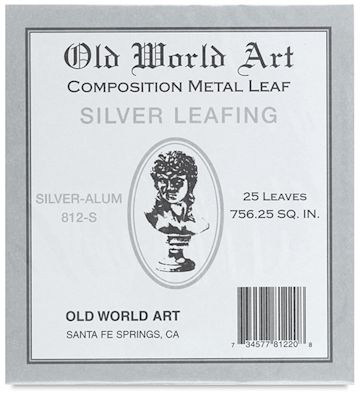 Open in modal - Old World Art Composition Metal Leaf and Kits - Front view of Package of Silver Leafing sheets
