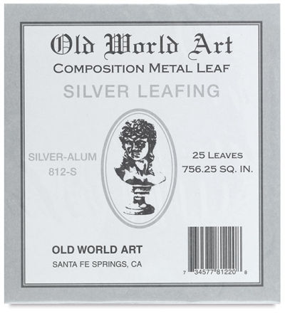 Old World Art Composition Metal Leaf and Kits - Front view of Package of Silver Leafing sheets